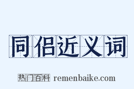 同侣近义词是什么意思的图片